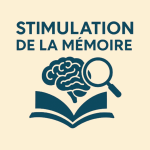 Logo illustrant les séances de stimulation mémoire pour seniors, proposé par Vanessa Martinet, psychologue à Mandelieu-La Napoule